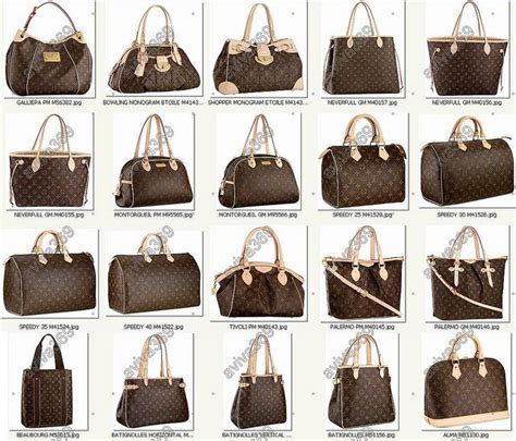 louis vuitton bag styles names